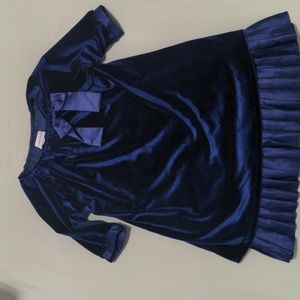 Chasing firefly blue velvet dress..